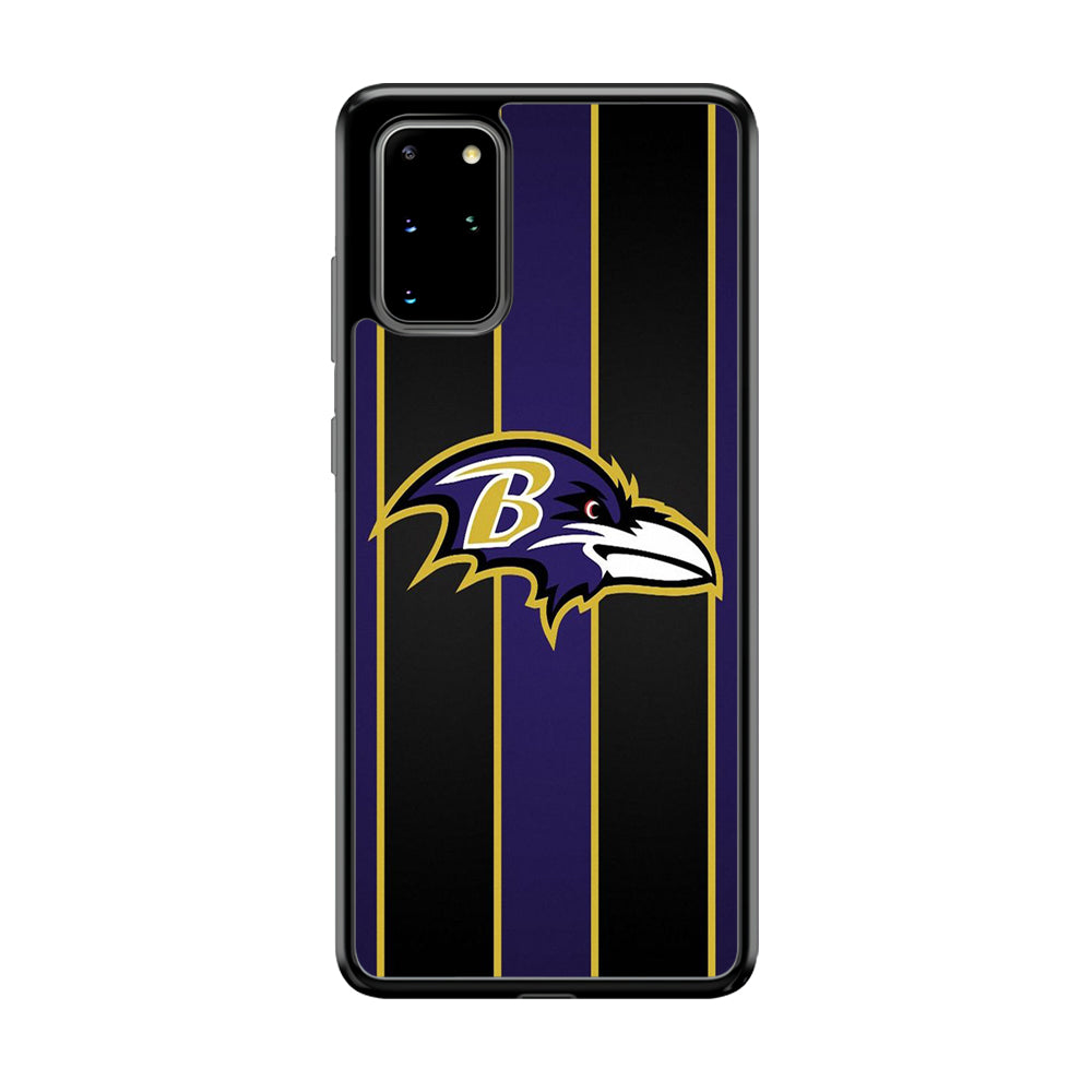 NFL Baltimore Ravens 001 Samsung Galaxy S20 Plus Case-Phone Case-Rubber Black (2D Case)-Altracase