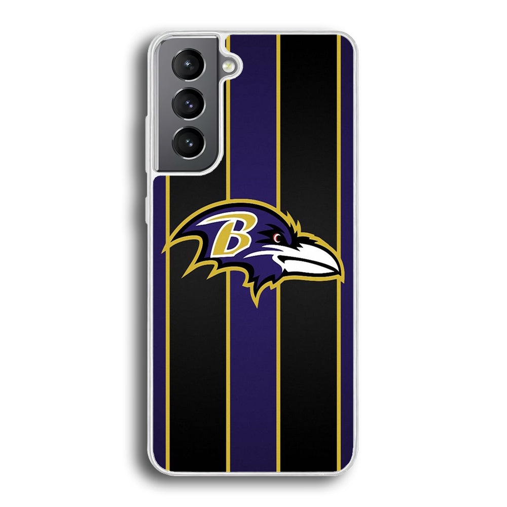 NFL Baltimore Ravens 001 Samsung Galaxy S22 Plus Case-Phone Case-Rubber White (2D Case)-Altracase