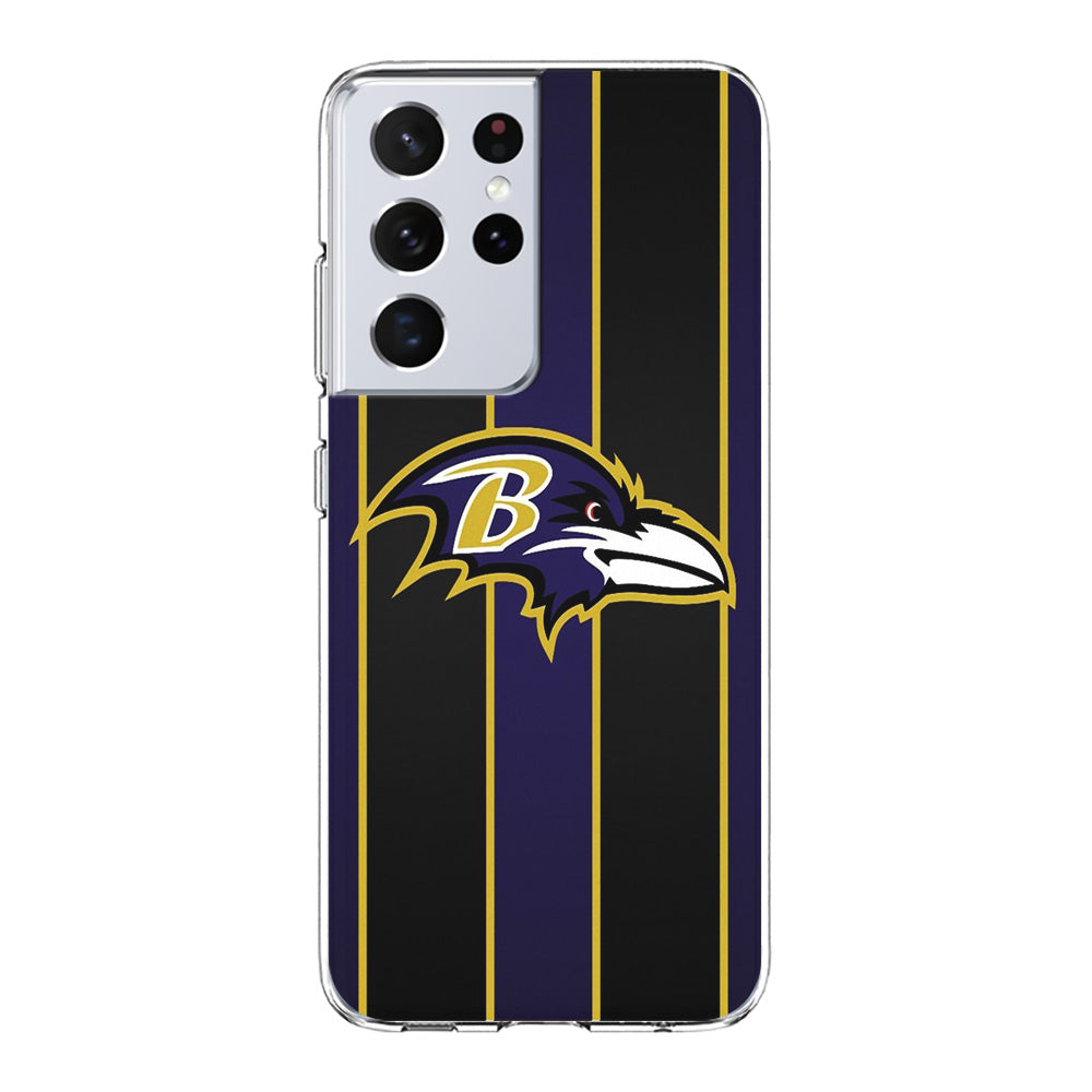 NFL Baltimore Ravens 001 Samsung Galaxy S21 Ultra Case-Phone Case-Clear Soft Case-Altracase