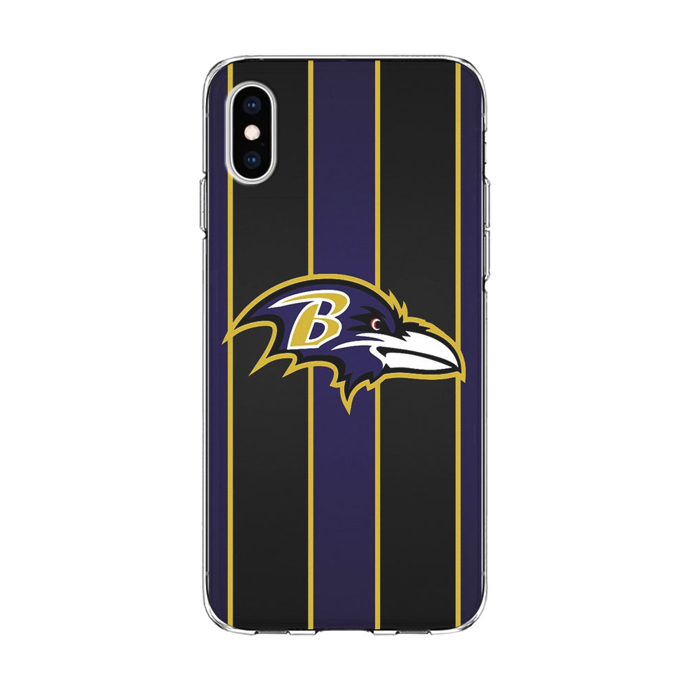NFL Baltimore Ravens 001 iPhone Xs Case-Phone Case-Clear Soft Case-Altracase