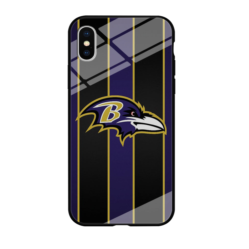 NFL Baltimore Ravens 001 iPhone Xs Case-Phone Case-Tempered Glass Case-Altracase