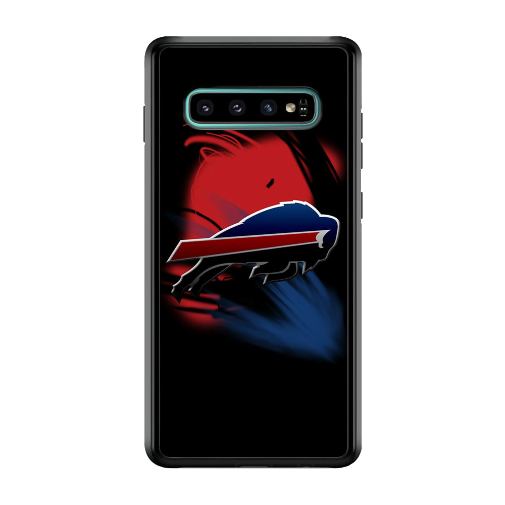 NFL Buffalo Bills 001 Samsung Galaxy S10 Case-Phone Case-Rubber Black (2D Case)-Altracase