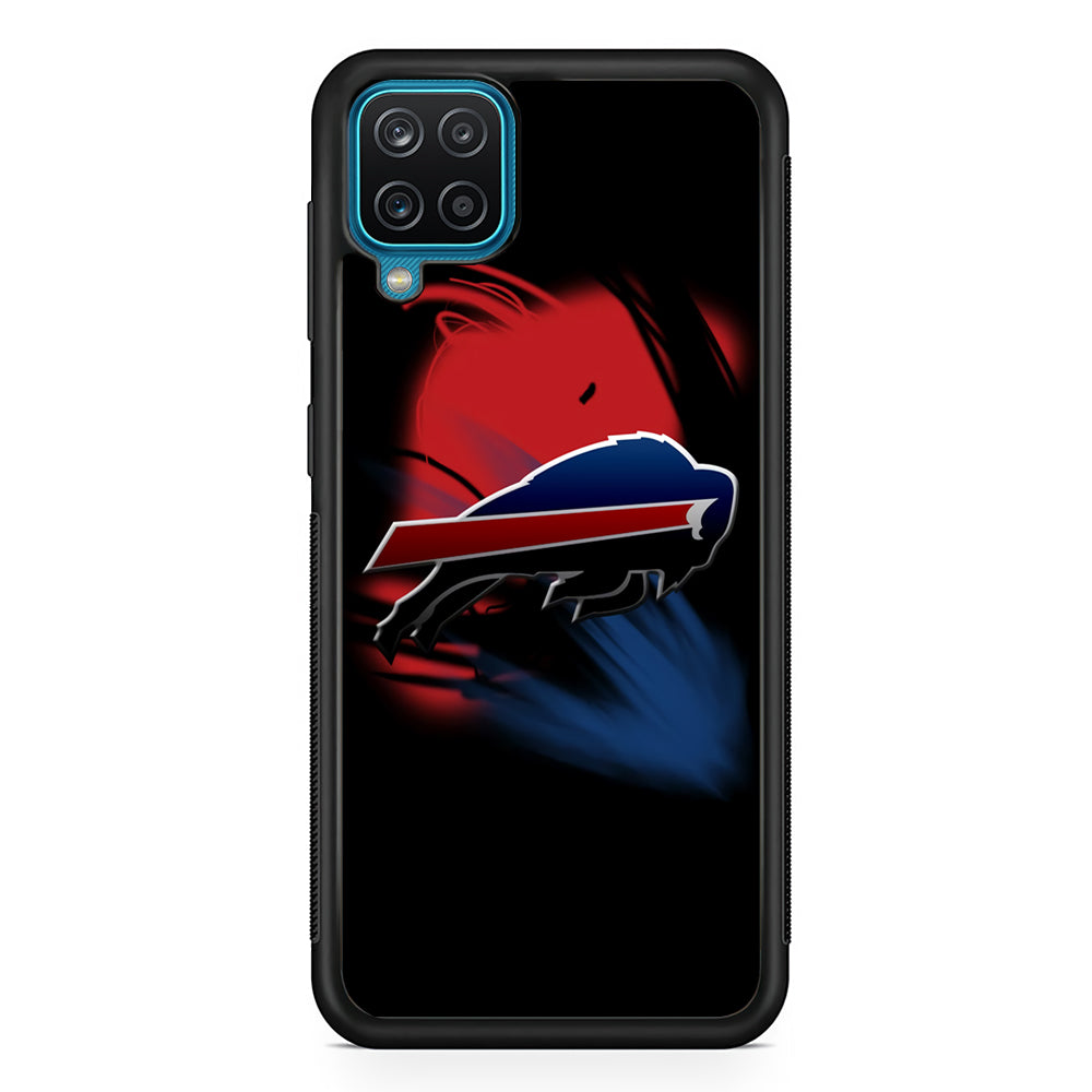 NFL Buffalo Bills 001 Samsung Galaxy A12 Case-Phone Case-Rubber Black (2D Case)-Altracase