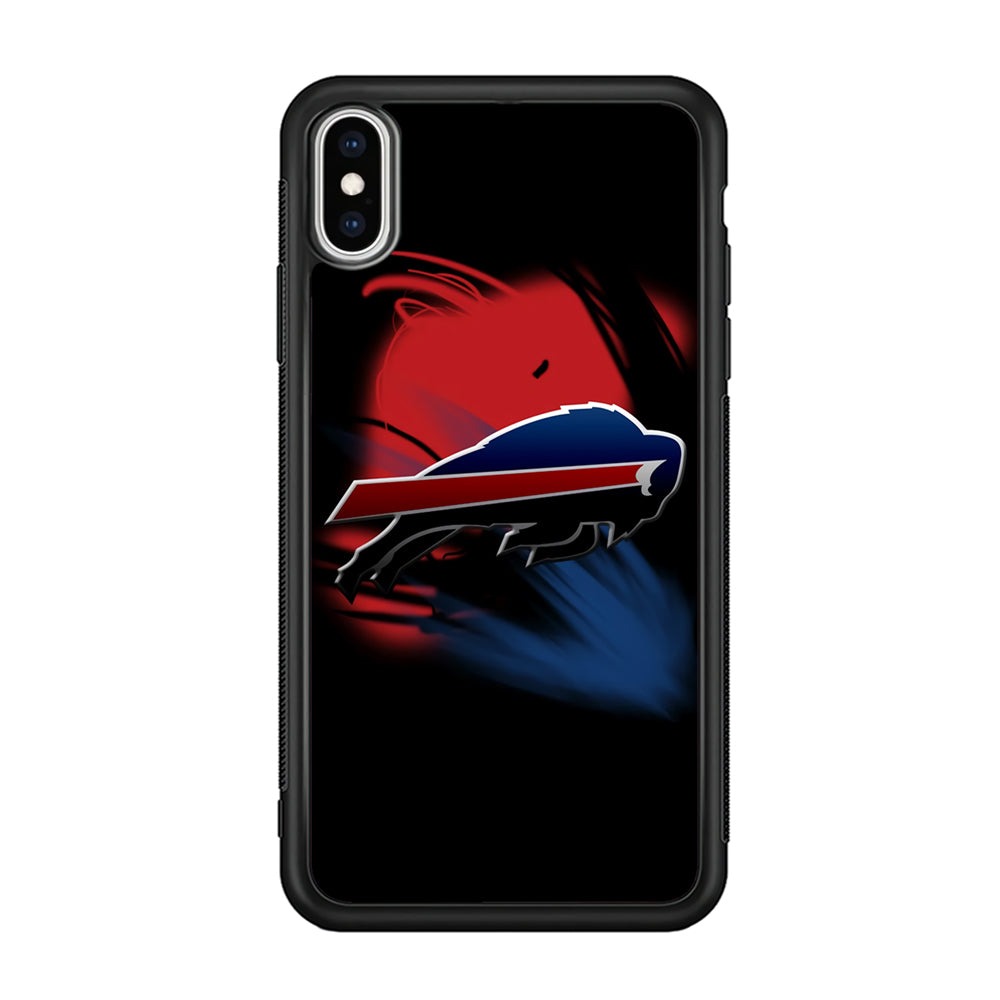 NFL Buffalo Bills 001 iPhone Xs Case-Phone Case-Rubber Black (2D Case)-Altracase
