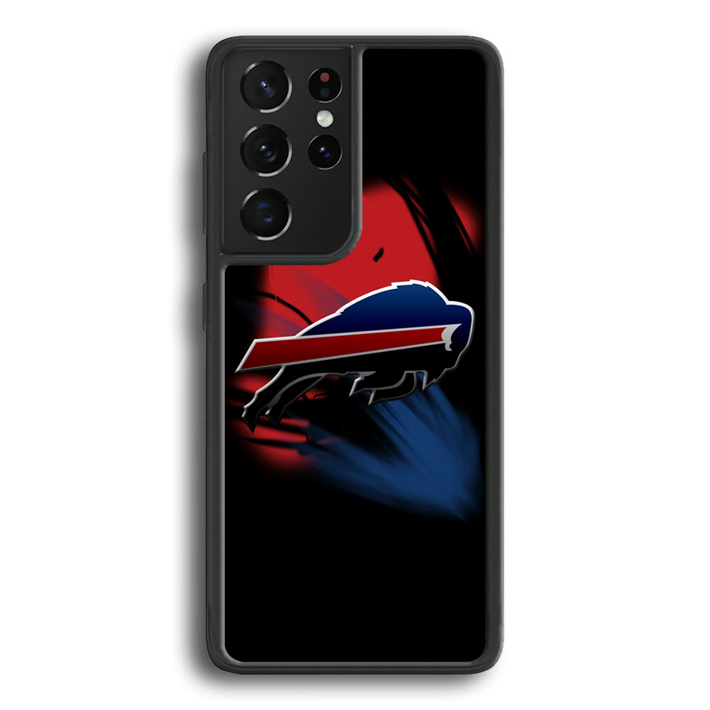 NFL Buffalo Bills 001 Samsung Galaxy S21 Ultra Case-Phone Case-Rubber Black (2D Case)-Altracase