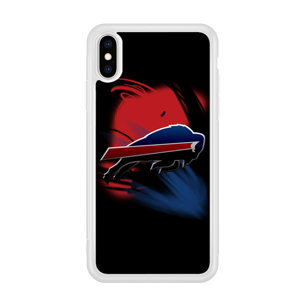 NFL Buffalo Bills 001 iPhone Xs Case-Phone Case-Rubber White (2D Case)-Altracase