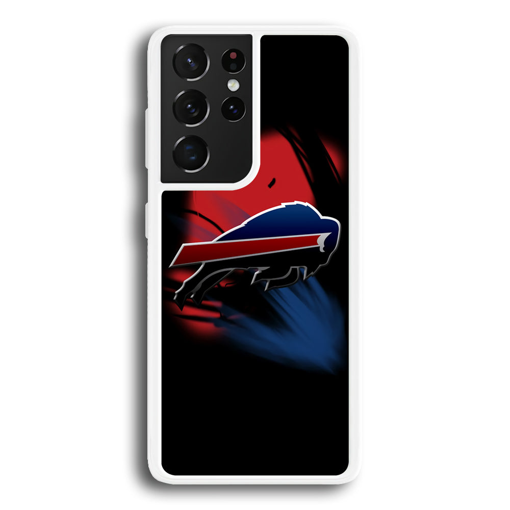 NFL Buffalo Bills 001 Samsung Galaxy S21 Ultra Case-Phone Case-Rubber White (2D Case)-Altracase