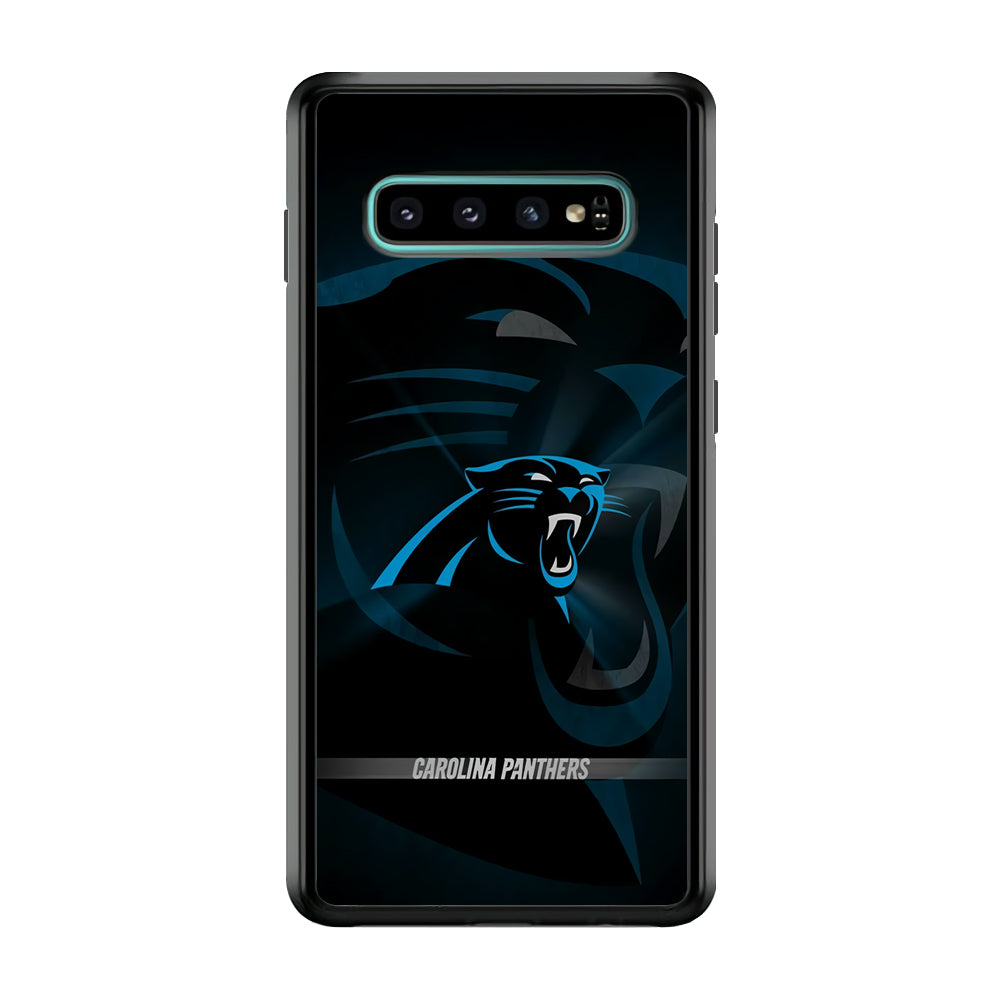 NFL Carolina Panthers 001 Samsung Galaxy S10 Case-Phone Case-Rubber Black (2D Case)-Altracase