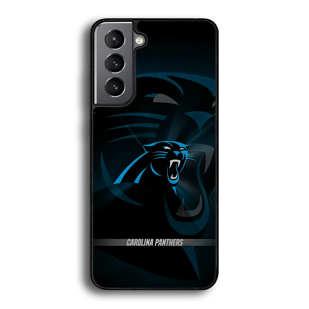NFL Carolina Panthers 001 Samsung Galaxy S25 Plus Case-Phone Case-Rubber Black (2D Case)-Altracase