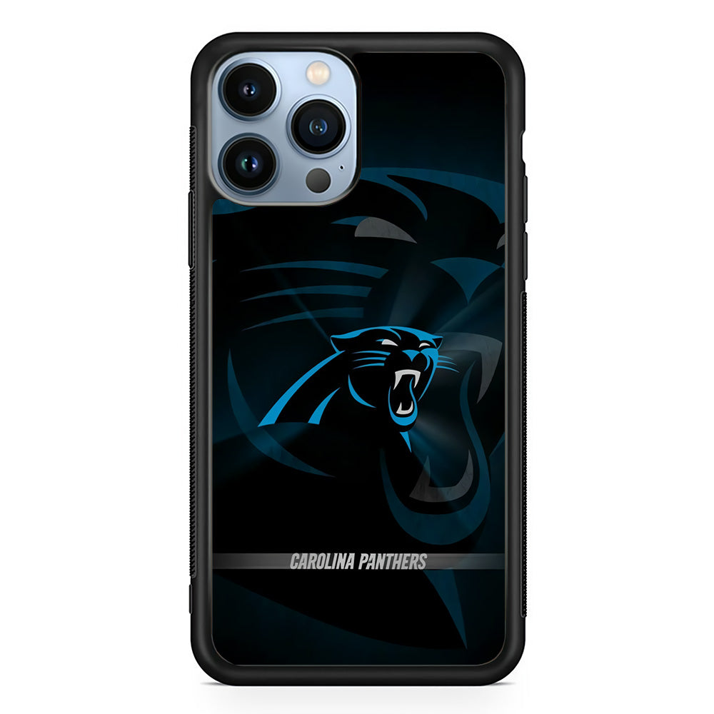 NFL Carolina Panthers 001 iPhone 14 Pro Case-Phone Case-Rubber Black (2D Case)-Altracase