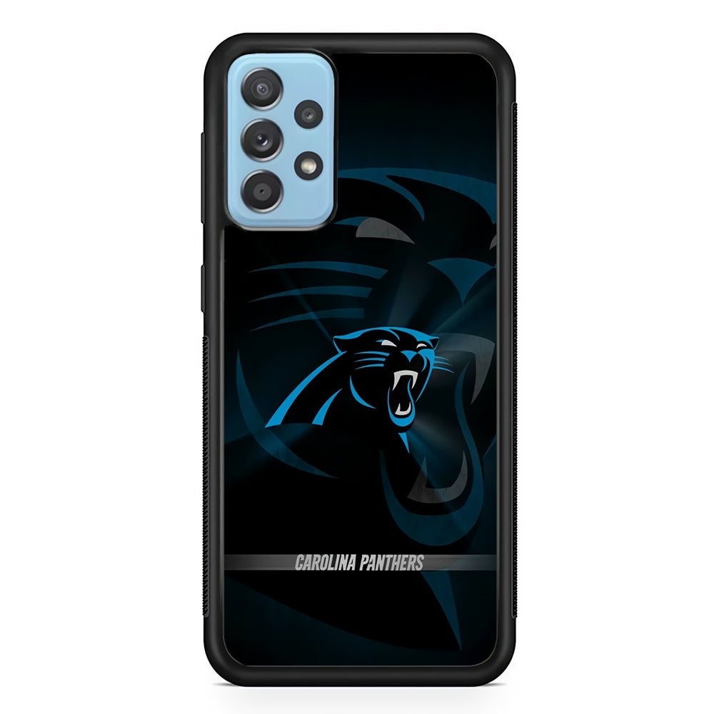 NFL Carolina Panthers 001 Samsung Galaxy A72 Case-Phone Case-Rubber Black (2D Case)-Altracase