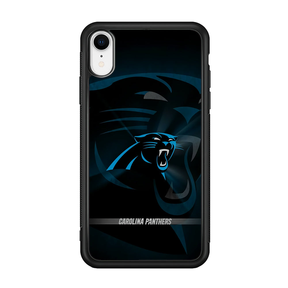 NFL Carolina Panthers 001 iPhone XR Case-Phone Case-Rubber Black (2D Case)-Altracase