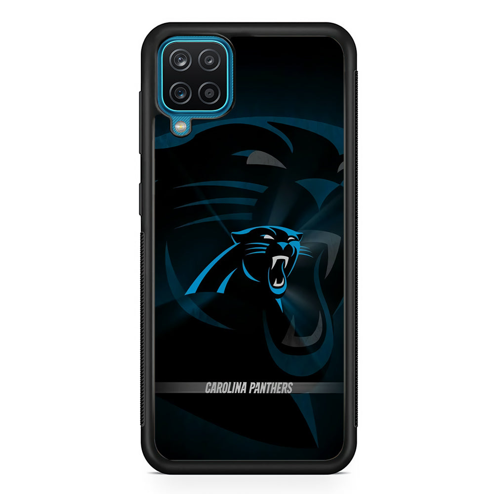 NFL Carolina Panthers 001 Samsung Galaxy A12 Case-Phone Case-Rubber Black (2D Case)-Altracase