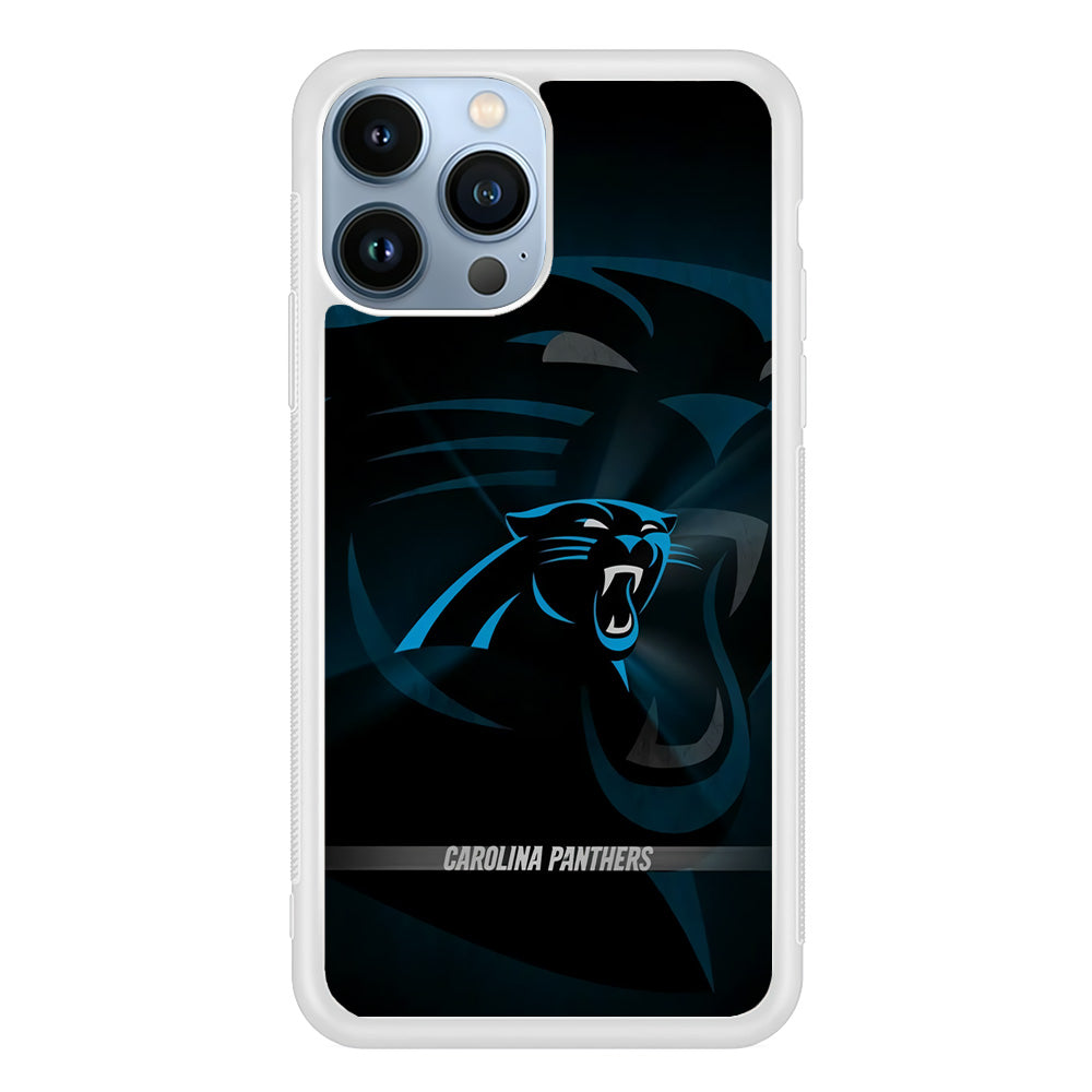 NFL Carolina Panthers 001 iPhone 15 Pro Max Case-Phone Case-Rubber White (2D Case)-Altracase