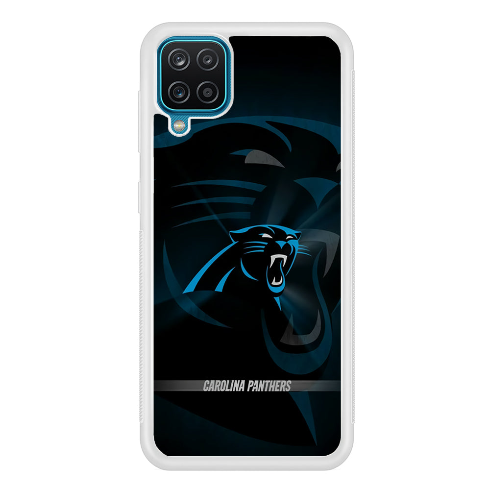 NFL Carolina Panthers 001 Samsung Galaxy A12 Case-Phone Case-Rubber White (2D Case)-Altracase