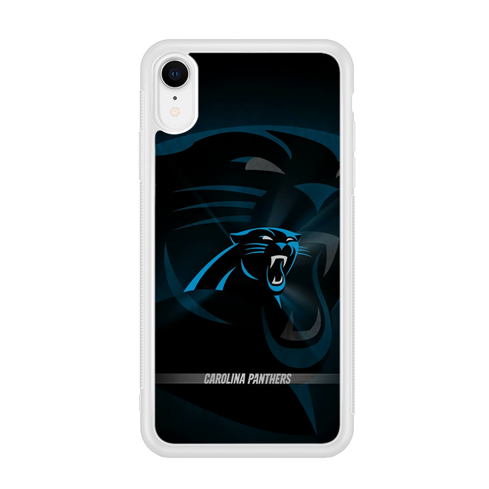 NFL Carolina Panthers 001 iPhone XR Case-Phone Case-Rubber White (2D Case)-Altracase