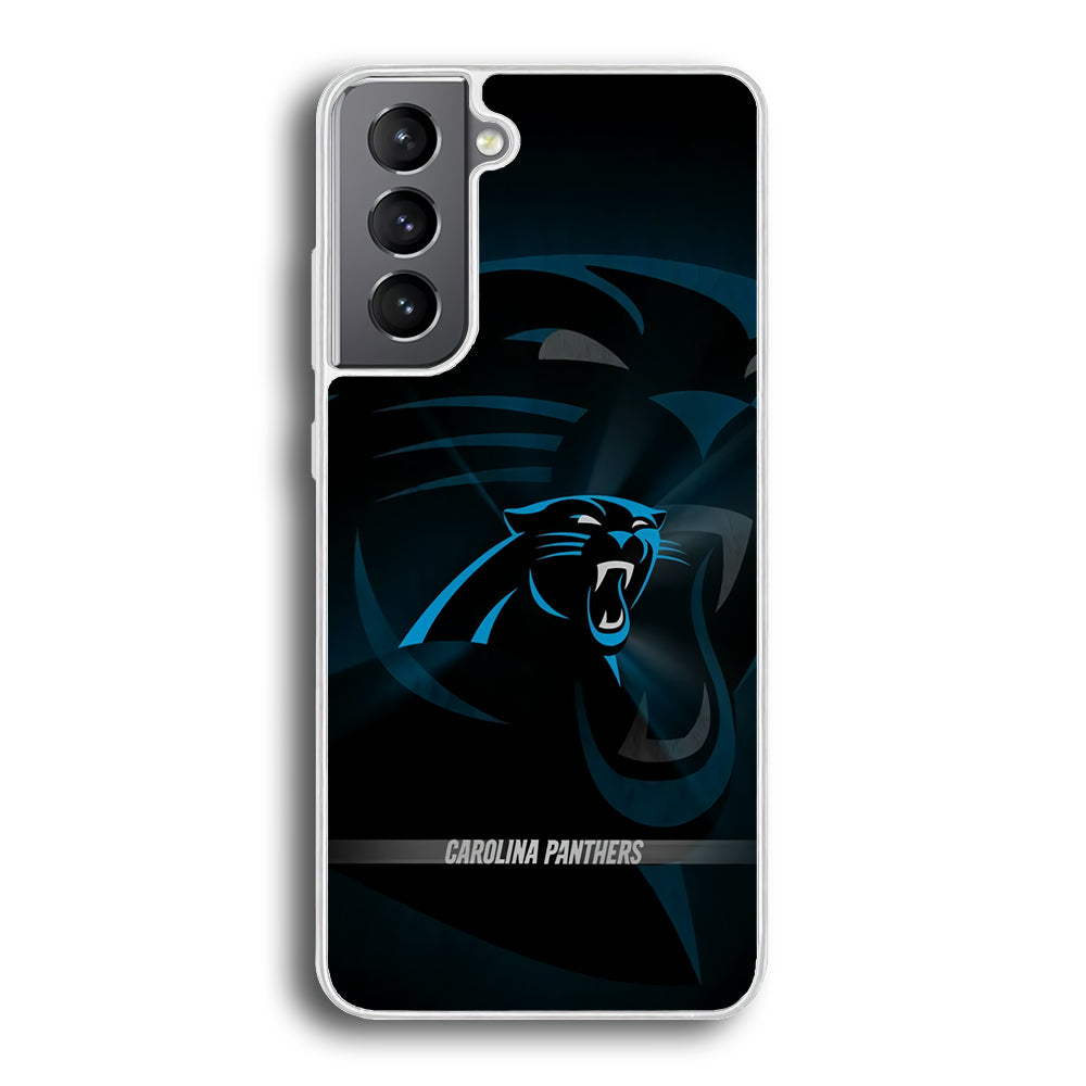NFL Carolina Panthers 001 Samsung Galaxy S24 Case-Phone Case-Rubber White (2D Case)-Altracase