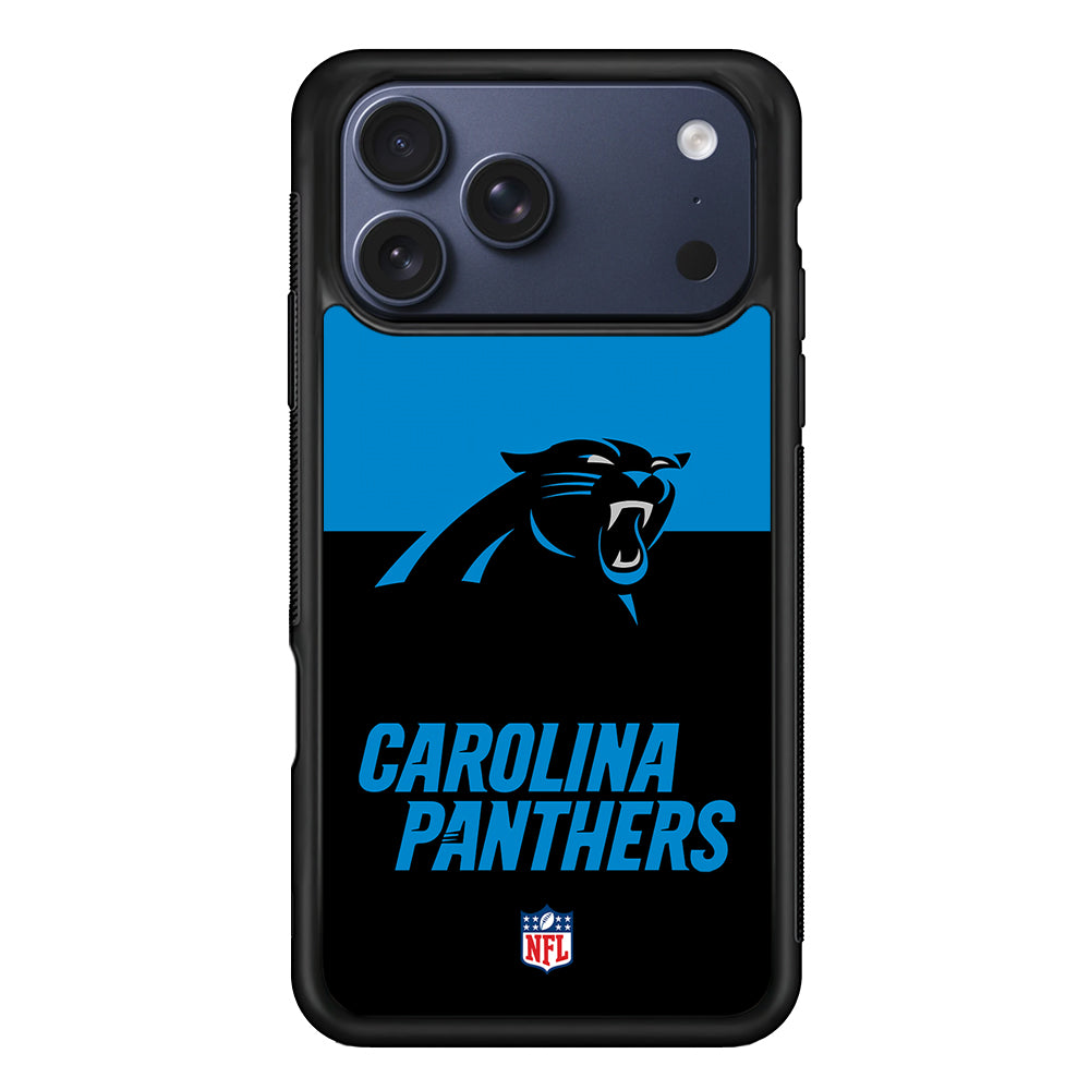 NFL Carolina Panthers Black Blue iPhone 17 Pro Case - Altracase