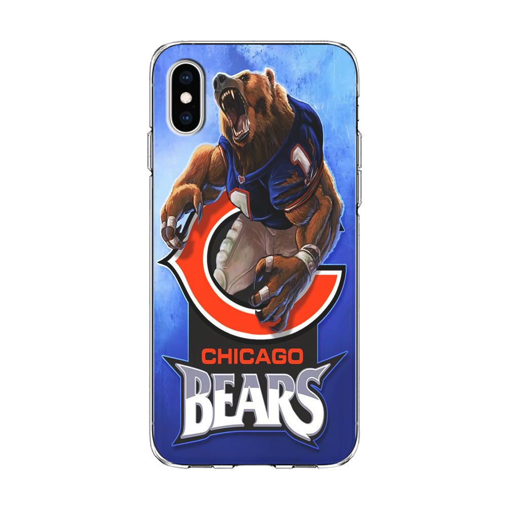 NFL Chicago Bears 001 iPhone Xs Case-Phone Case-Clear Soft Case-Altracase