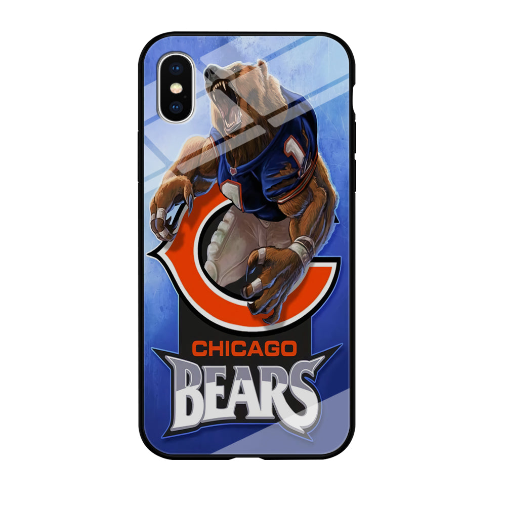 NFL Chicago Bears 001 iPhone Xs Case-Phone Case-Tempered Glass Case-Altracase
