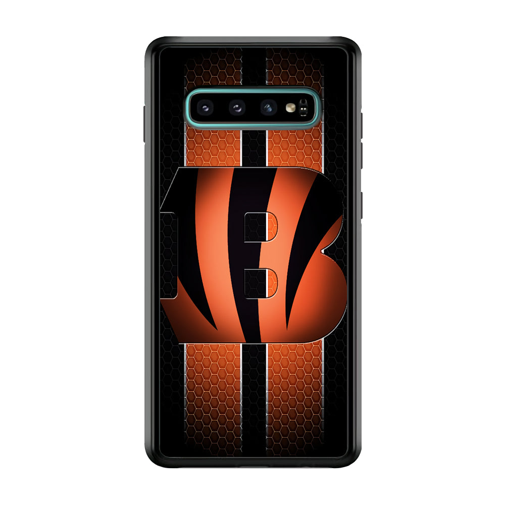 NFL Cincinnati Bengals 001 Samsung Galaxy S10 Case-Phone Case-Rubber Black (2D Case)-Altracase