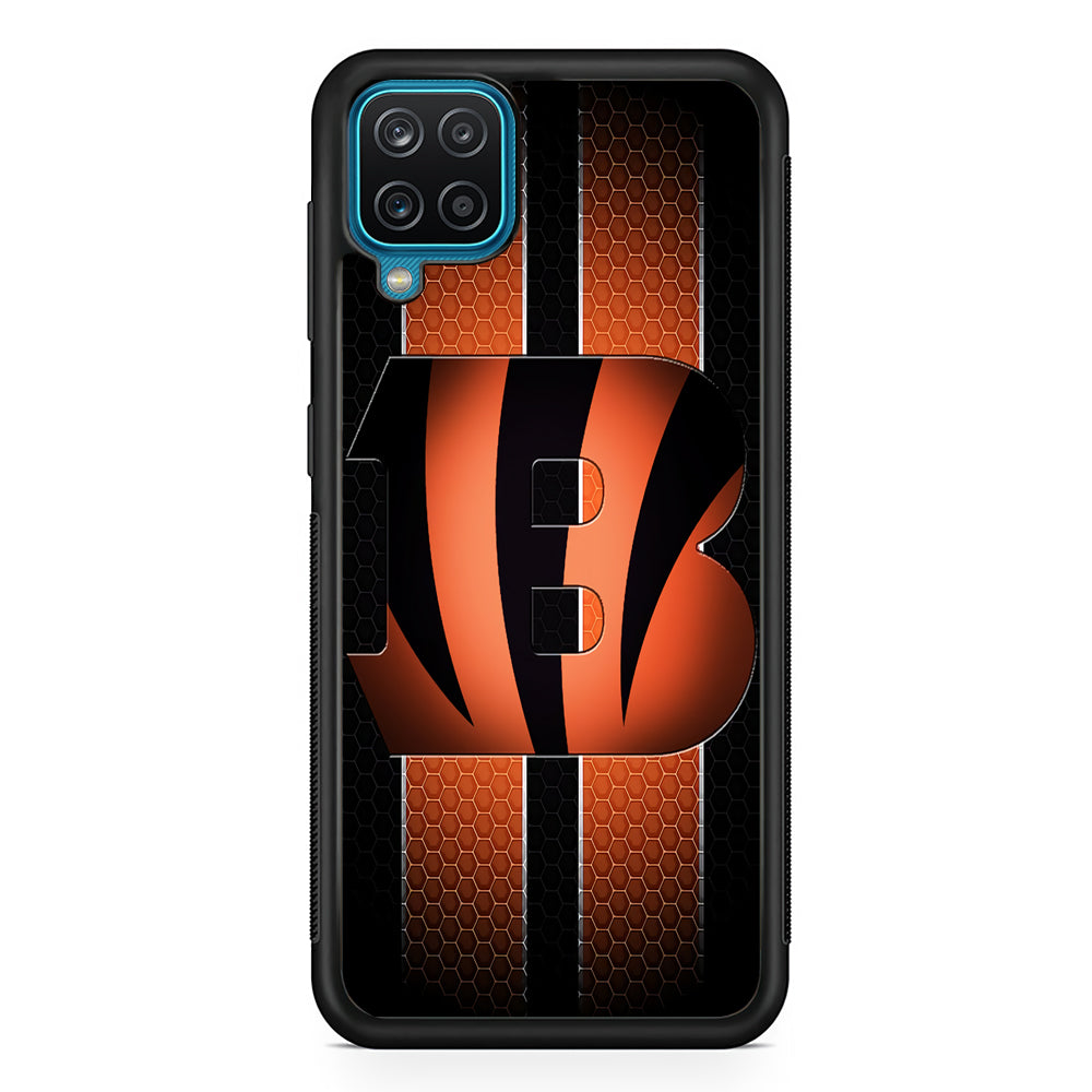 NFL Cincinnati Bengals 001 Samsung Galaxy A12 Case-Phone Case-Rubber Black (2D Case)-Altracase