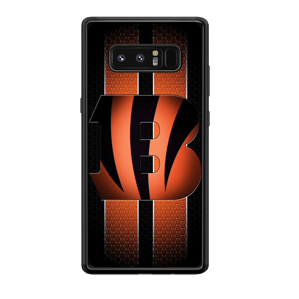 NFL Cincinnati Bengals 001 Samsung Galaxy Note 8 Case-Phone Case-Rubber Black (2D Case)-Altracase
