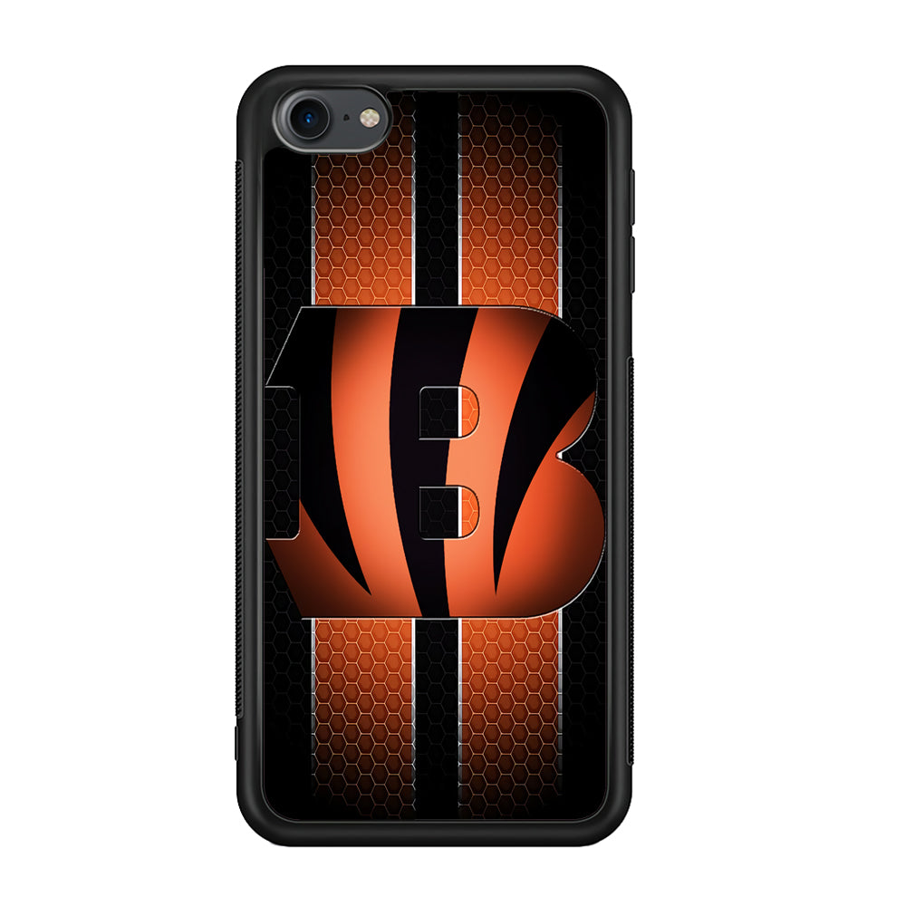 NFL Cincinnati Bengals 001 iPod Touch 6 Case-Phone Case-Rubber White (2D Case)-Altracase