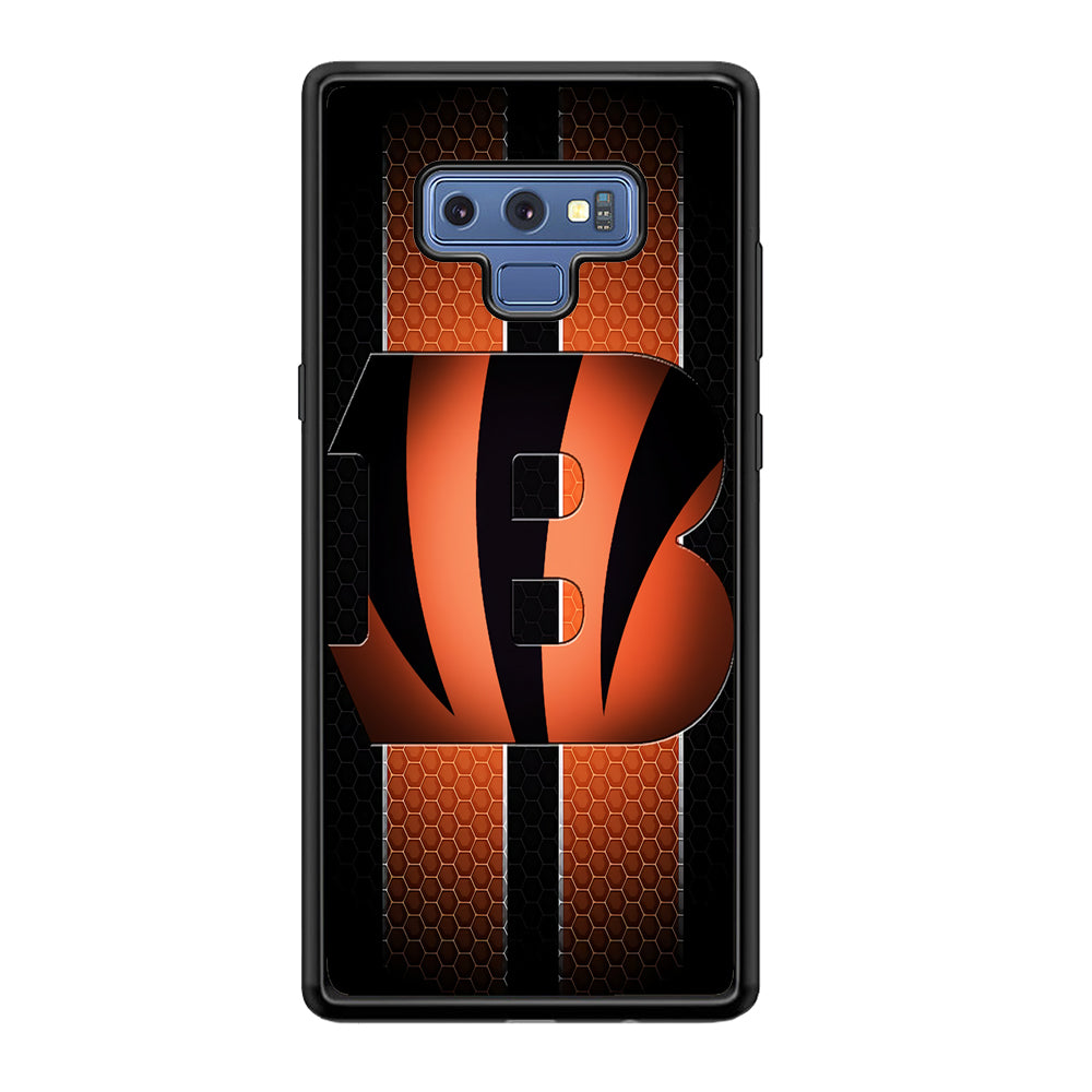 NFL Cincinnati Bengals 001 Samsung Galaxy Note 9 Case-Phone Case-Rubber Black (2D Case)-Altracase