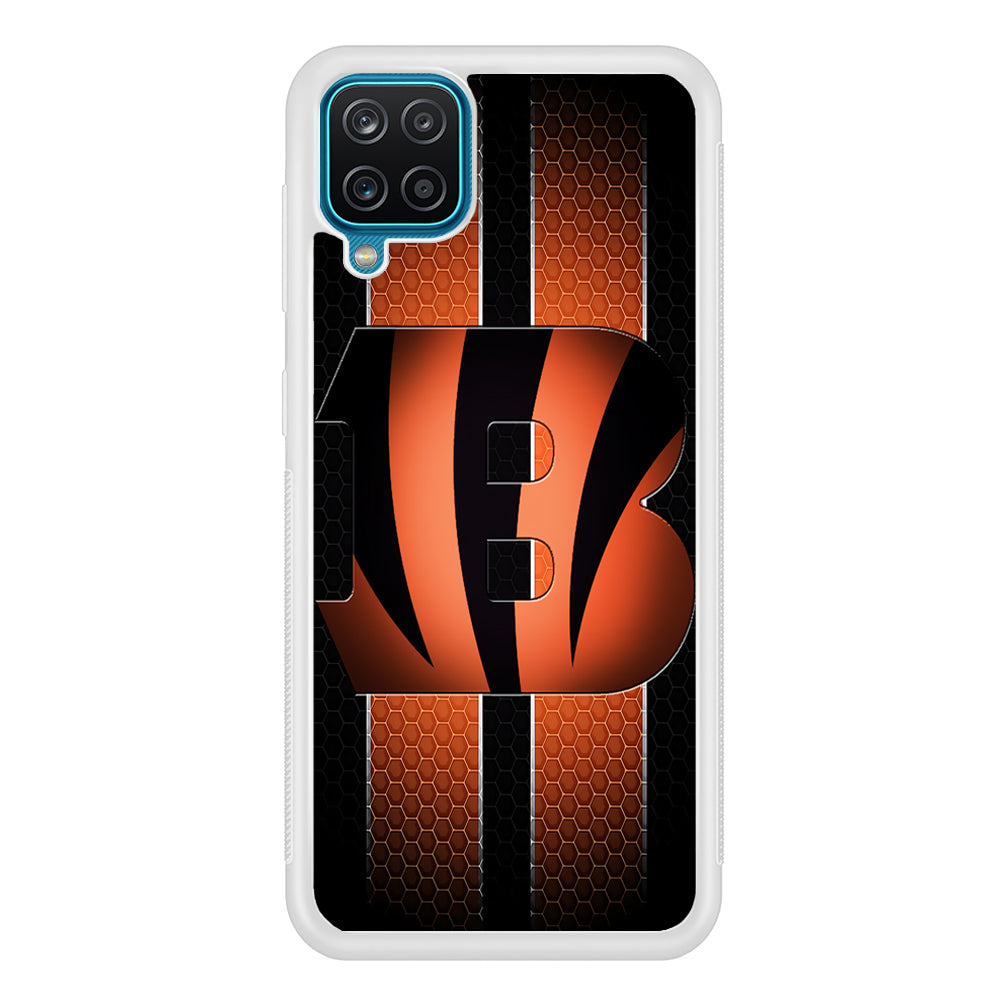 NFL Cincinnati Bengals 001 Samsung Galaxy A12 Case-Phone Case-Rubber White (2D Case)-Altracase
