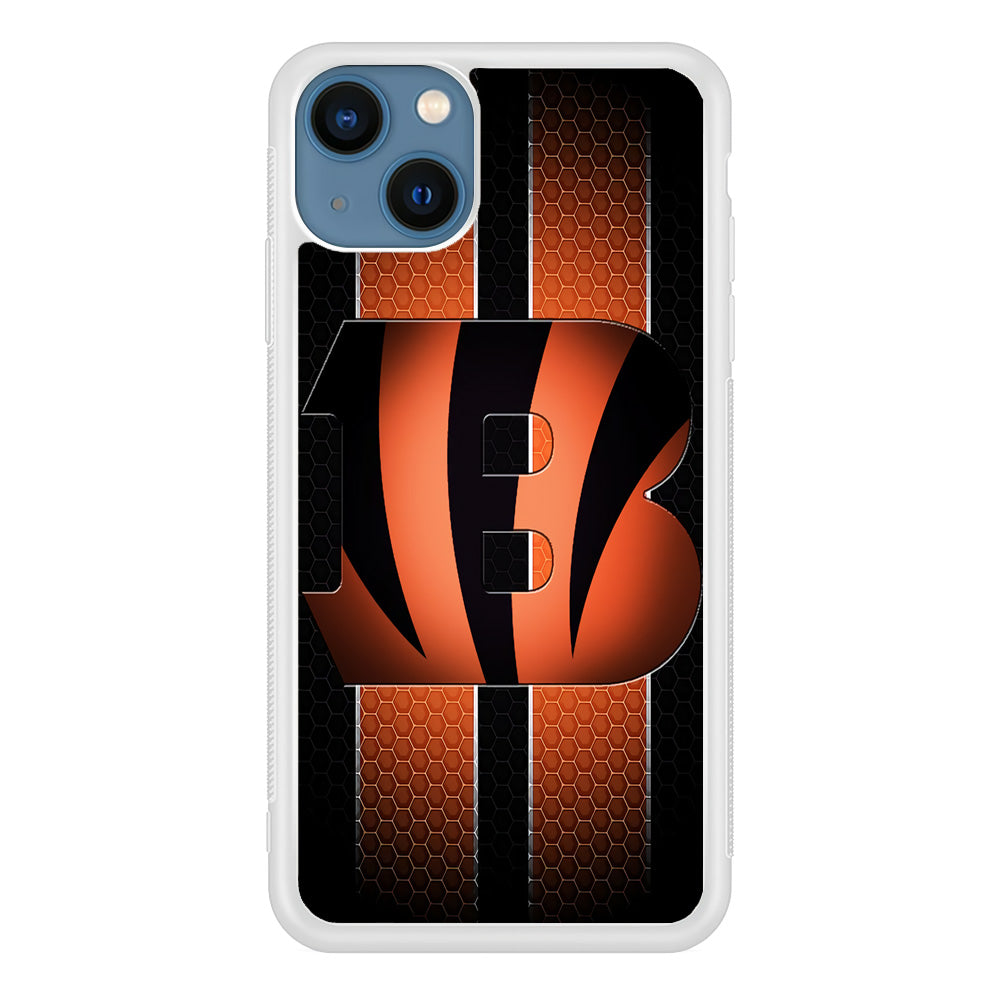 NFL Cincinnati Bengals 001 iPhone 15 Plus Case-Phone Case-Rubber White (2D Case)-Altracase