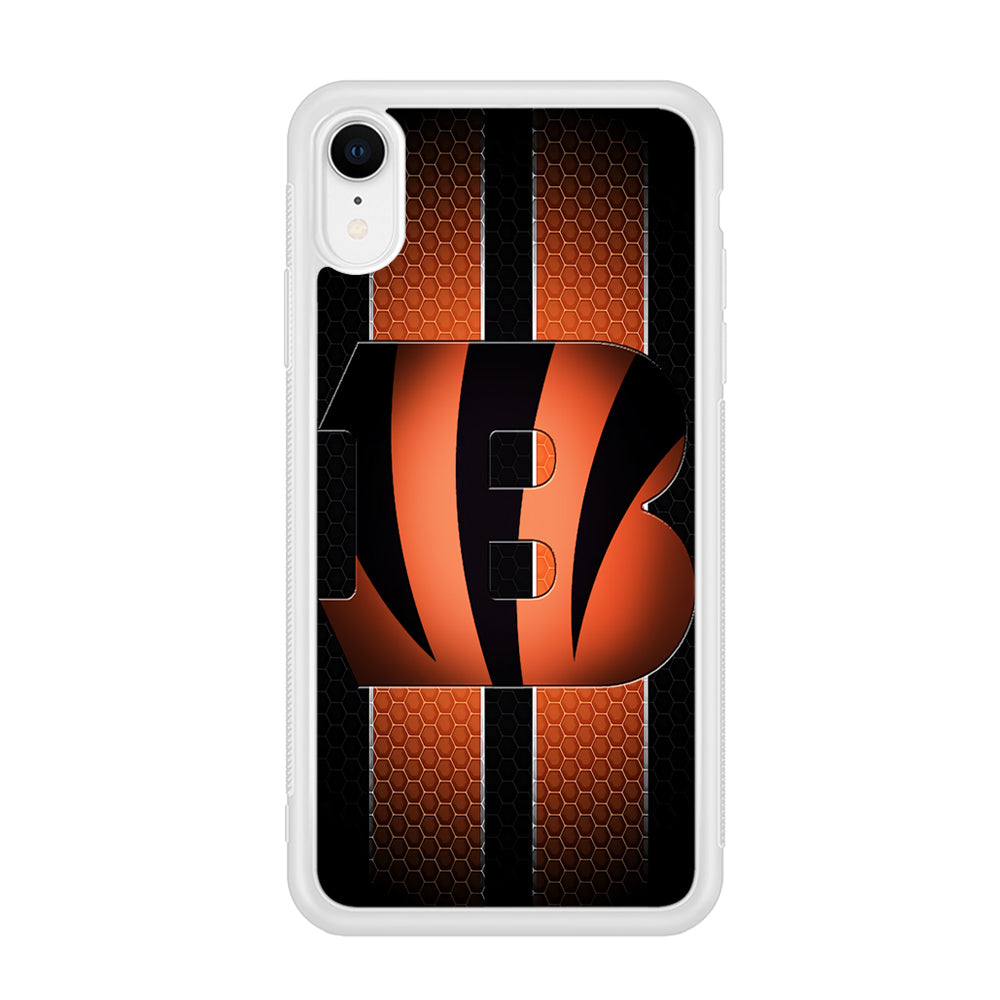NFL Cincinnati Bengals 001 iPhone XR Case-Phone Case-Rubber White (2D Case)-Altracase
