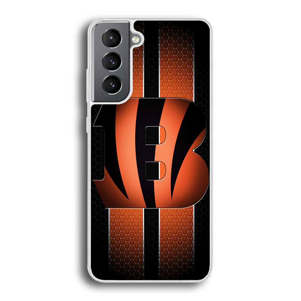 NFL Cincinnati Bengals 001 Samsung Galaxy S23 Case-Phone Case-Rubber White (2D Case)-Altracase