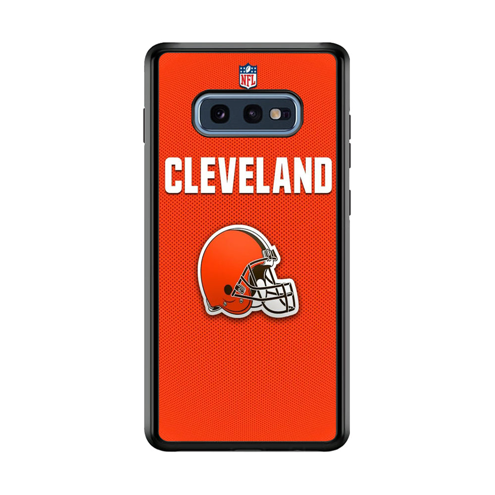 NFL Cleveland Browns 001 Samsung Galaxy S10E Case-Phone Case-Rubber Black (2D Case)-Altracase