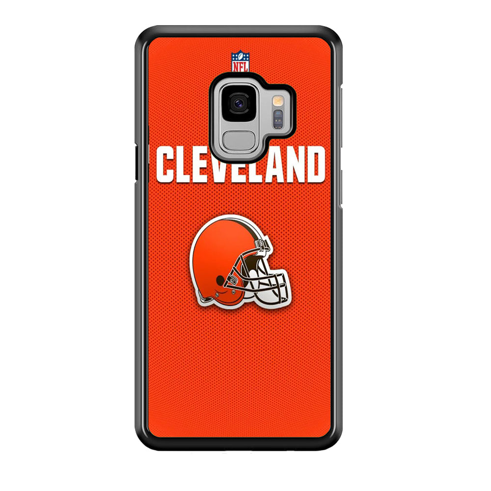 NFL Cleveland Browns 001 Samsung Galaxy S9 Case-Phone Case-Rubber Black (2D Case)-Altracase