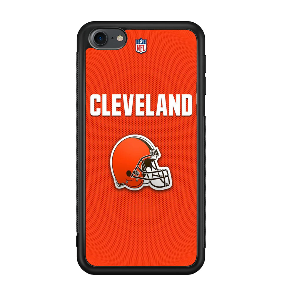 NFL Cleveland Browns 001 iPod Touch 6 Case-Phone Case-Rubber White (2D Case)-Altracase