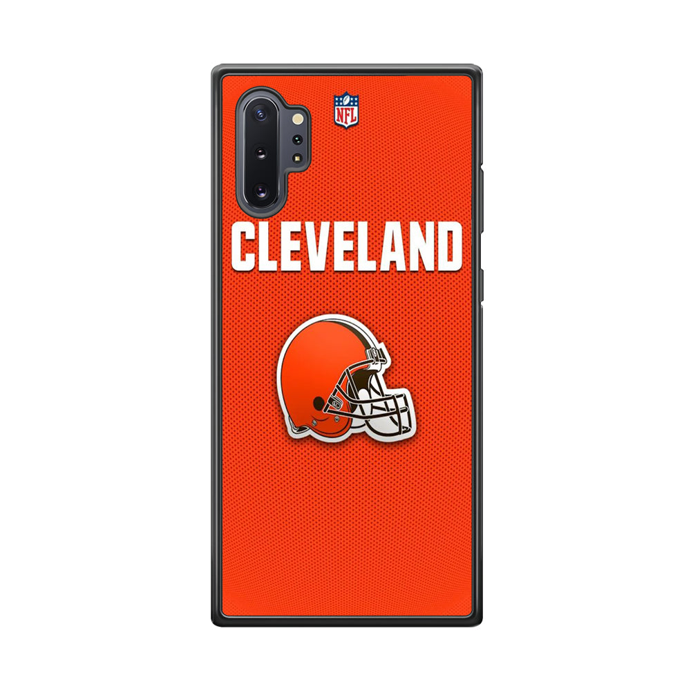 NFL Cleveland Browns 001 Samsung Galaxy Note 10 Plus Case-Phone Case-Rubber Black (2D Case)-Altracase