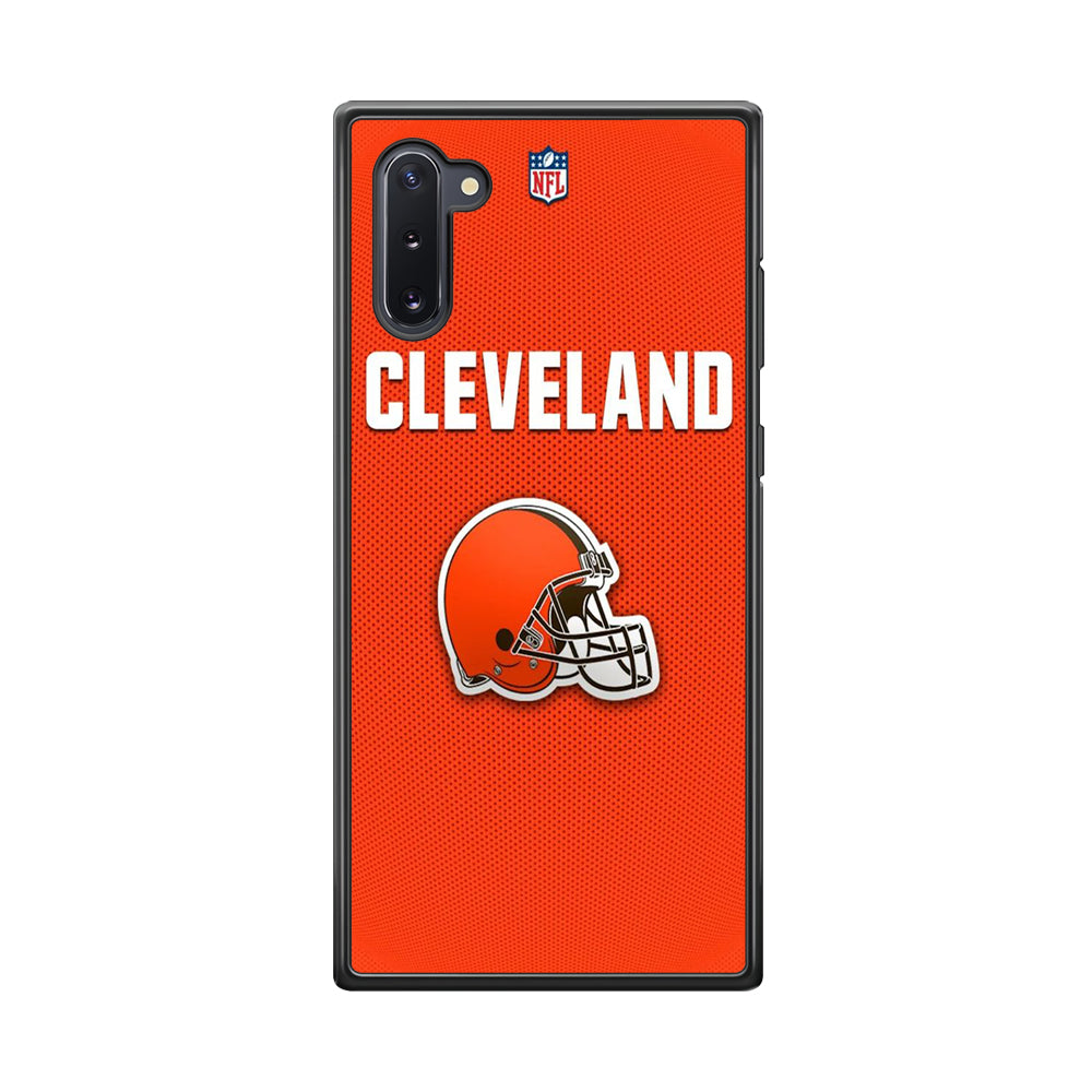 NFL Cleveland Browns 001 Samsung Galaxy Note 10 Case-Phone Case-Rubber Black (2D Case)-Altracase