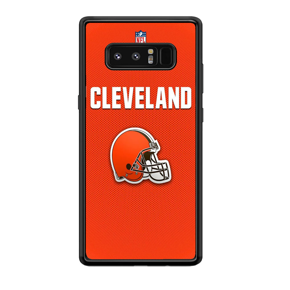 CNFL Cleveland Browns 001 Samsung Galaxy Note 8 Case-Phone Case-Rubber Black (2D Case)-Altracase