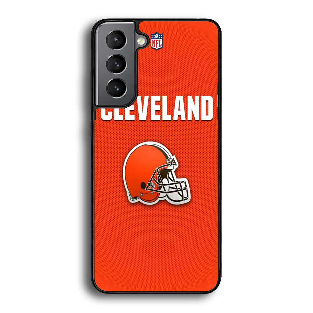NFL Cleveland Browns 001 Samsung Galaxy S21 Case-Phone Case-Rubber Black (2D Case)-Altracase