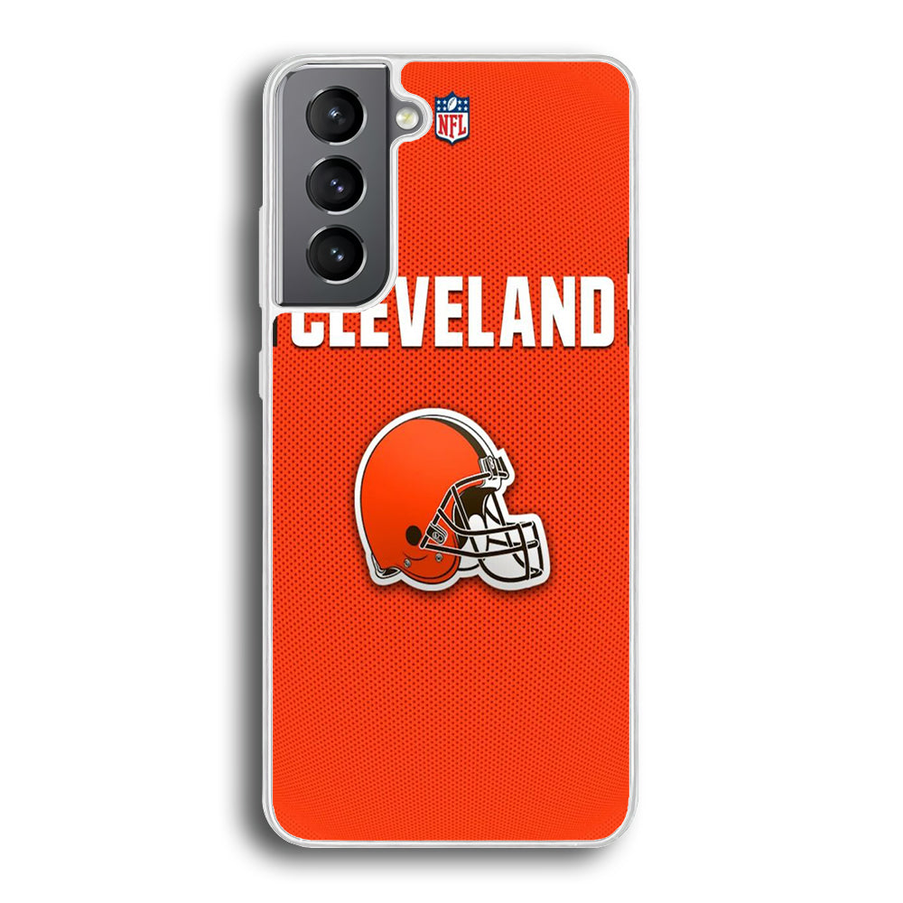 NFL Cleveland Browns 001 Samsung Galaxy S23 Plus Case-Phone Case-Rubber White (2D Case)-Altracase