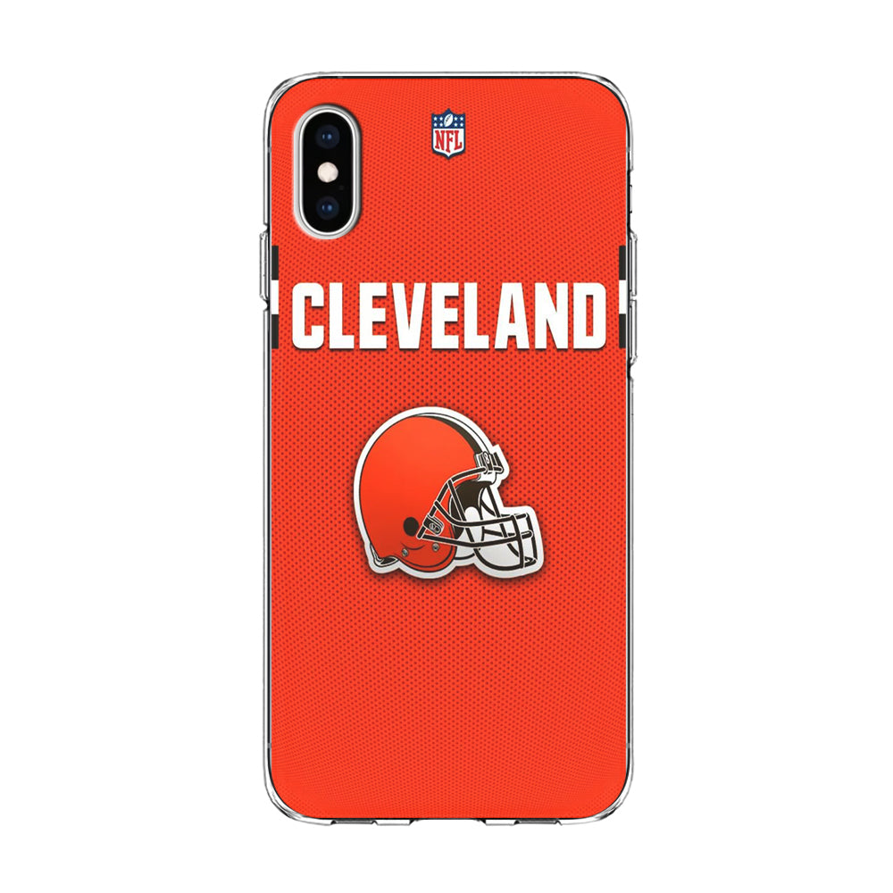 NFL Cleveland Browns 001 iPhone Xs Case-Phone Case-Clear Soft Case-Altracase