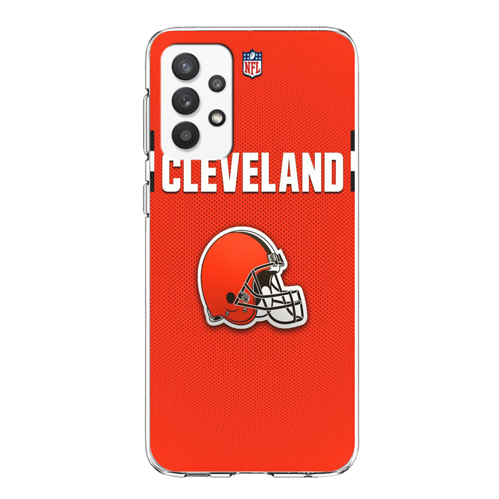 NFL Cleveland Browns 001 Samsung Galaxy A32 Case-Phone Case-Clear Soft Case-Altracase