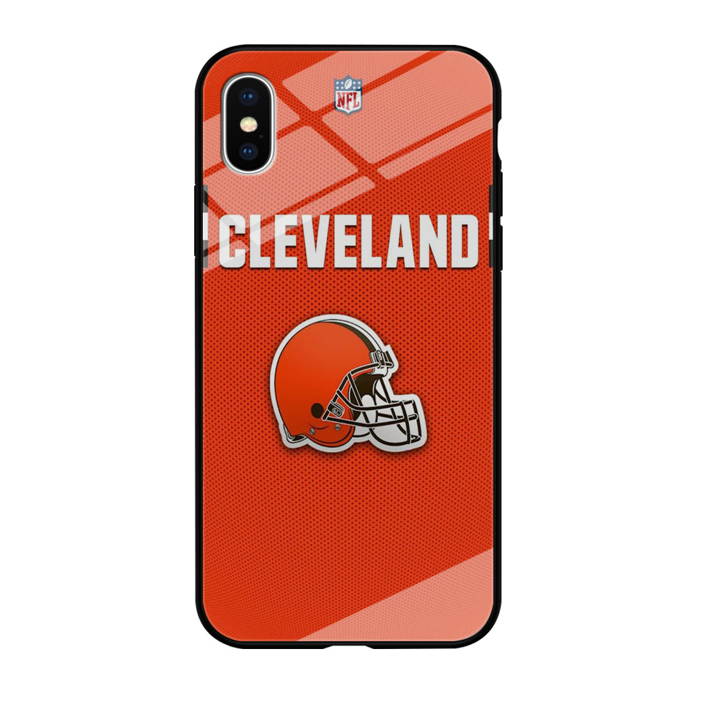 NFL Cleveland Browns 001 iPhone Xs Case-Phone Case-Tempered Glass Case-Altracase