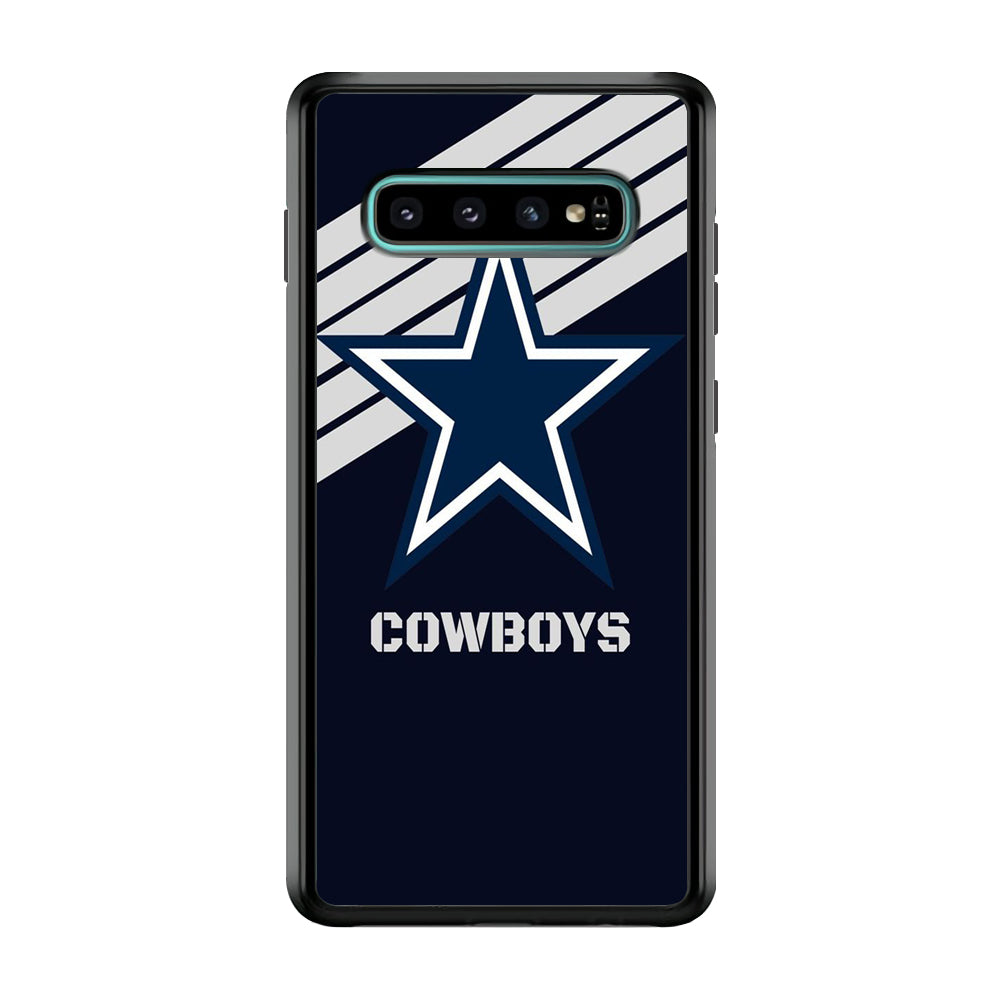 NFL Dallas Cowboys 001 Samsung Galaxy S10 Case-Phone Case-Rubber Black (2D Case)-Altracase