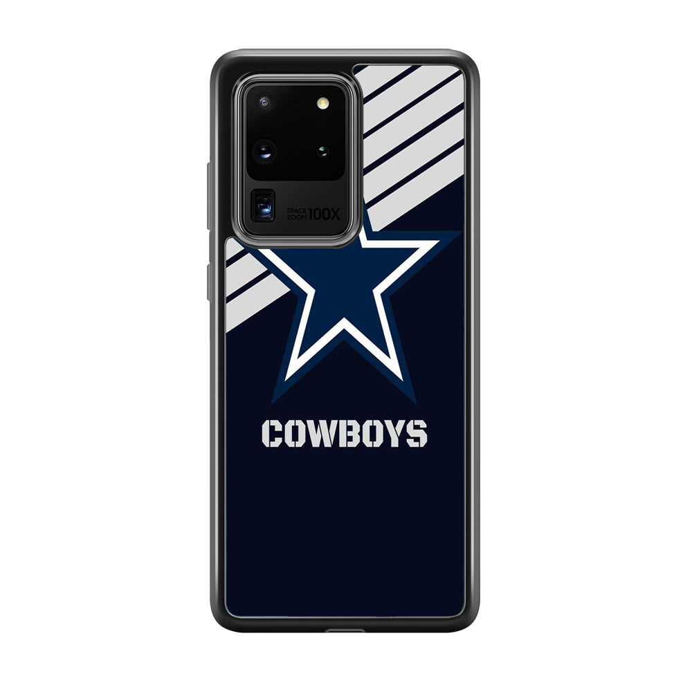 NFL Dallas Cowboys 001 Samsung Galaxy S20 Ultra Case-Phone Case-Rubber Black (2D Case)-Altracase