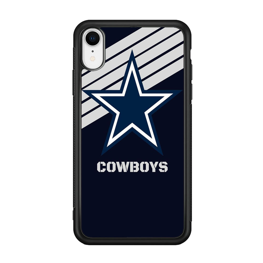NFL Dallas Cowboys 001 iPhone XR Case-Phone Case-Rubber Black (2D Case)-Altracase