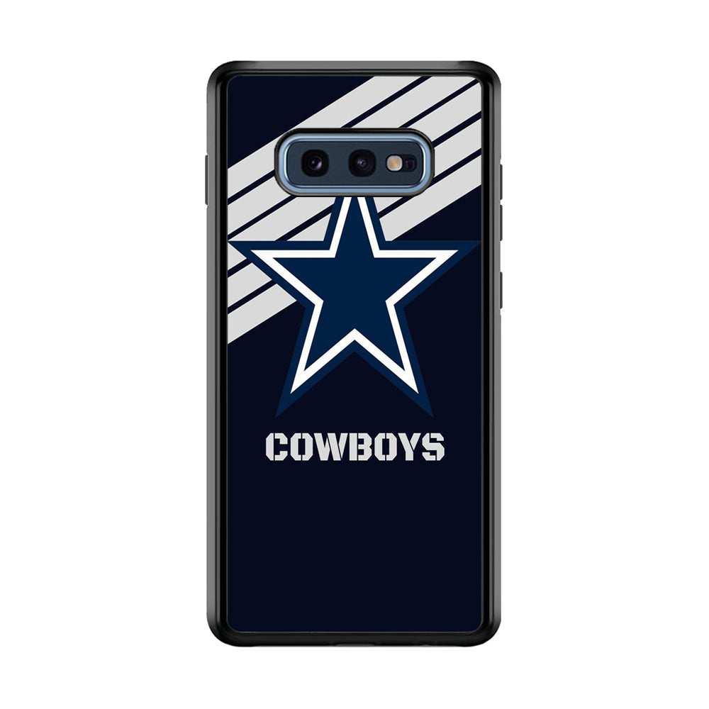 NFL Dallas Cowboys 001 Samsung Galaxy S10E Case-Phone Case-Rubber Black (2D Case)-Altracase