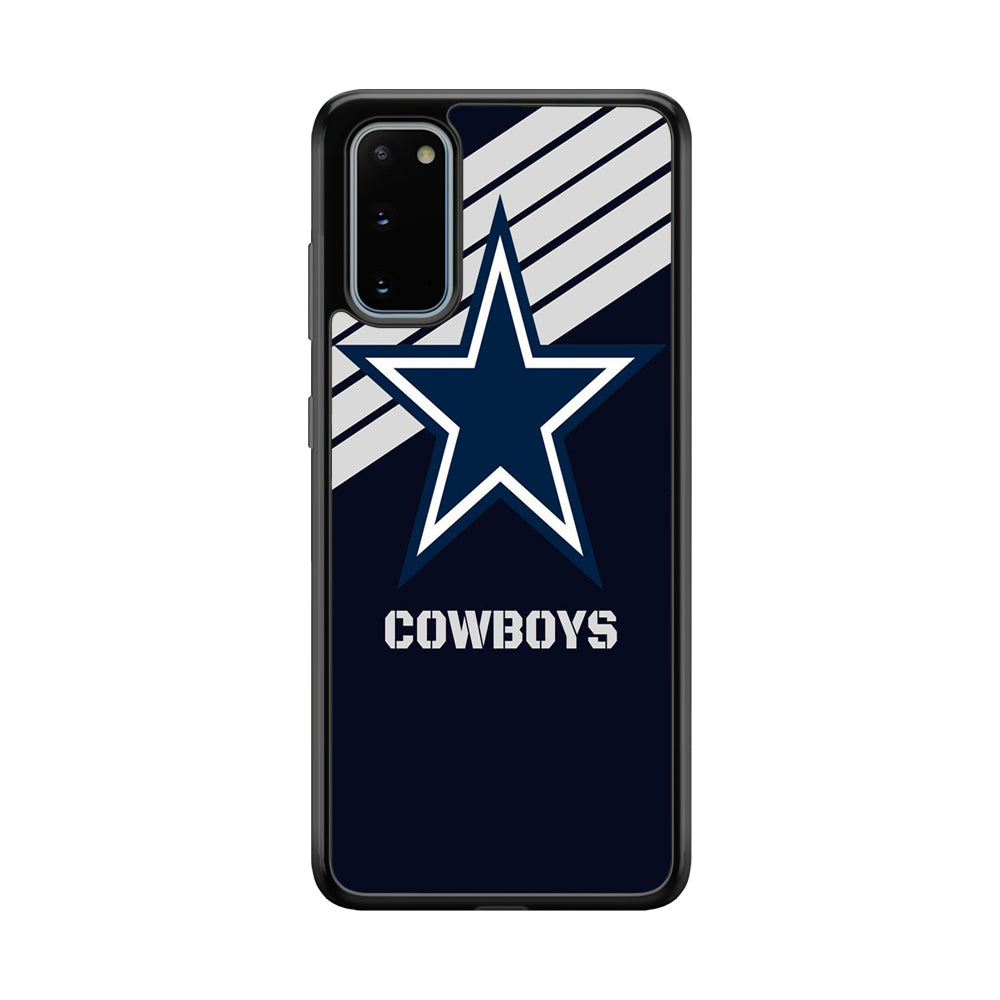 NFL Dallas Cowboys 001 Samsung Galaxy S20 Case-Phone Case-Rubber Black (2D Case)-Altracase