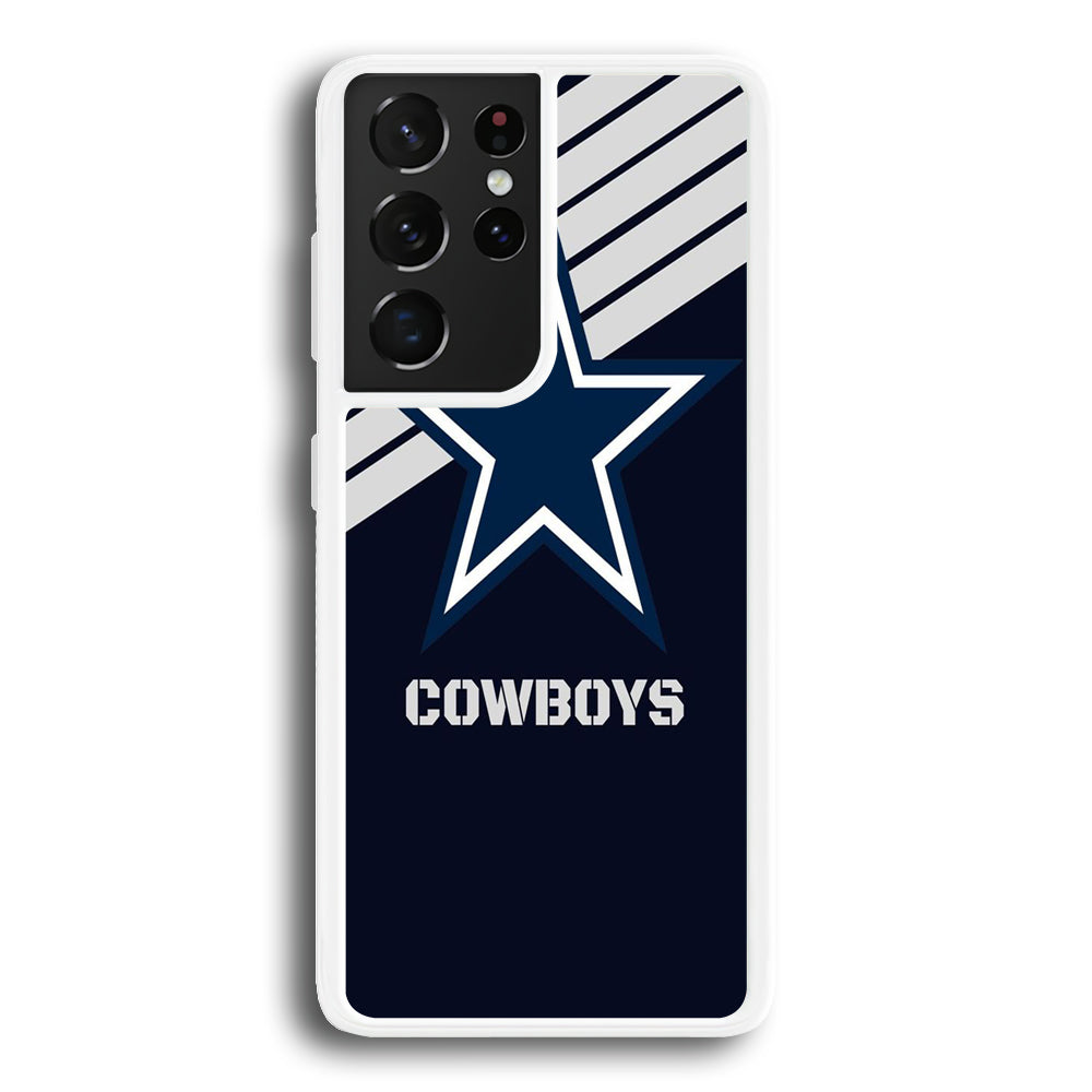 NFL Dallas Cowboys 001 Samsung Galaxy S24 Ultra Case-Phone Case-Rubber White (2D Case)-Altracase
